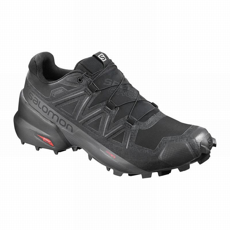 Salomon Singapore Mens Trail Running Shoes - SPEEDCROSS 5 GORE-TEX Black | 30692-ISOQ